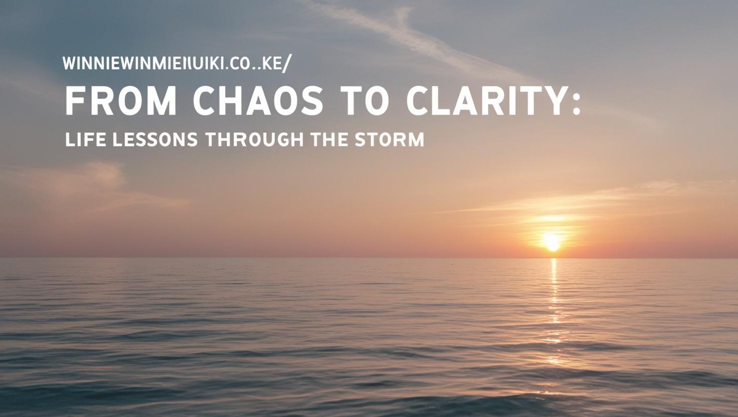 From Chaos to Clarity: Life Lessons Through the Storm